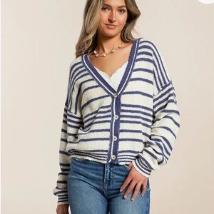By Together Alder Striped Cardigan size large